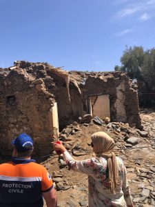 Reconstruction d'un village au Maroc