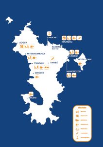 Carte des interventions de la Protection Civile à Mayotte