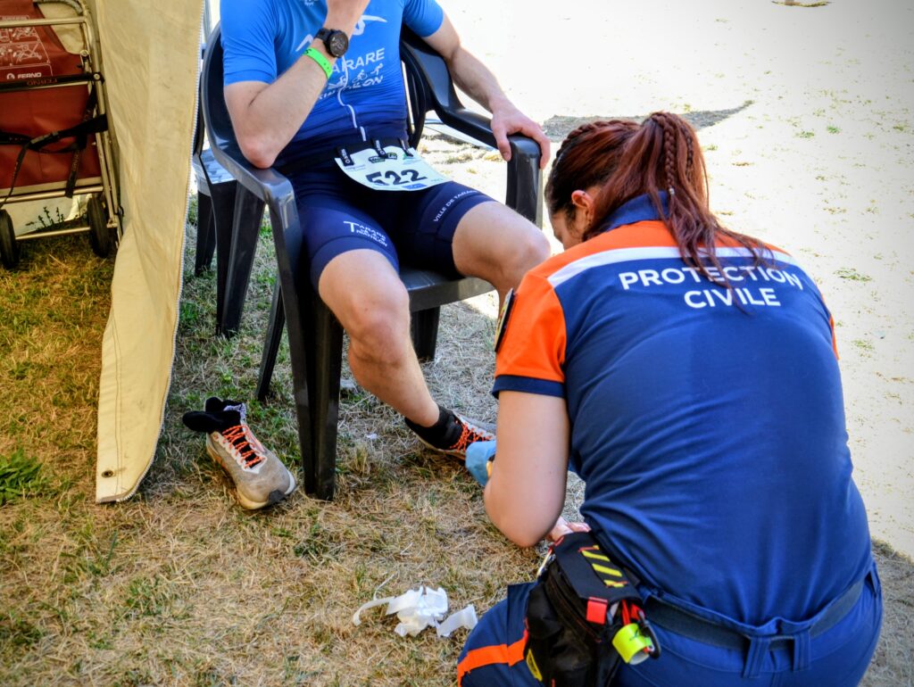Prise en charge sur un marathon dans le Rhône