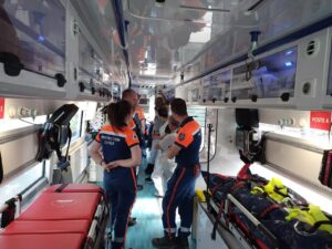 Intérieur ambulance Protection Civile G7